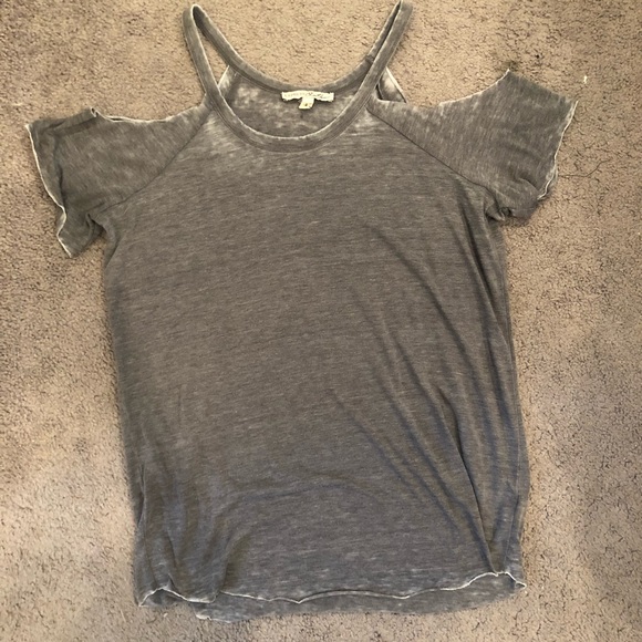 Express Cold Shoulder top, grey - Picture 1 of 1